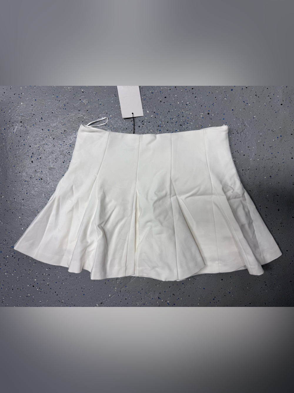 Women's White Flared Mini Skirt